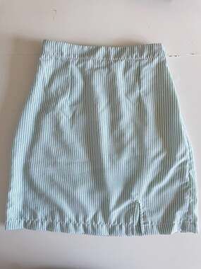 Casita Green and White Striped Mini Skirt MEDIUM 05 #summer